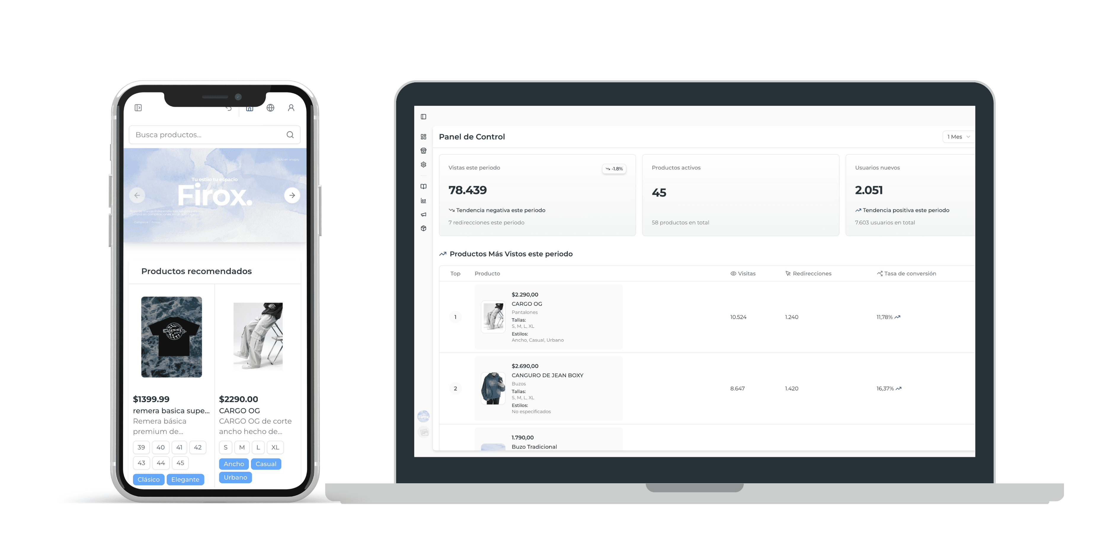 Captura de Firox E-commerce Platform, proyecto desarrollado por Firox