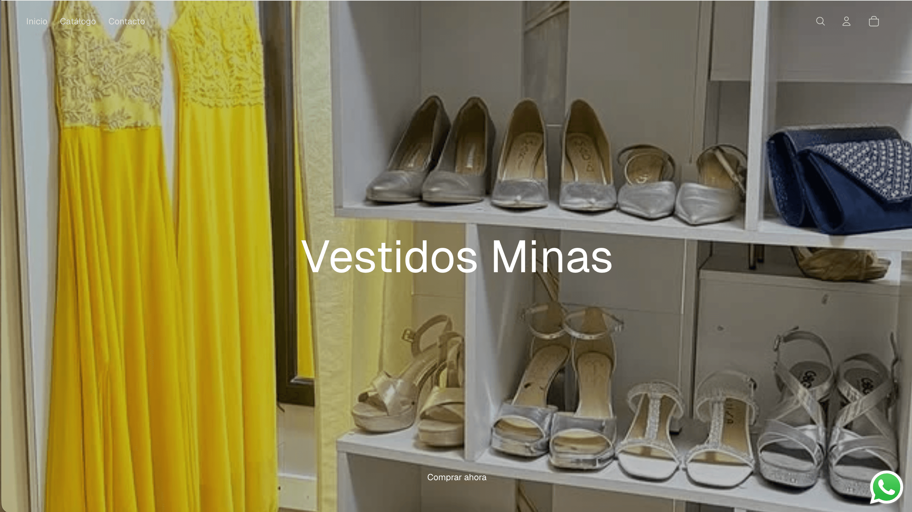Captura de Vestidos Minas, proyecto desarrollado por Firox